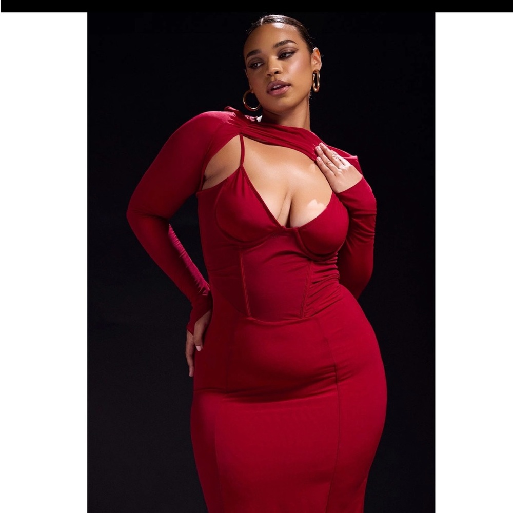 House of CB Beatrice Corset dress (Red) size M